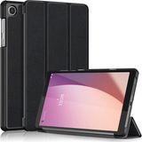 Lunso - Tri-Fold Bookcase hoes voor Lenovo Tab M8 Gen 4 (8 inch) - Zwart