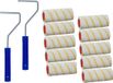 Interbosch B.V. 10x Rouleau de peinture / Rouleaux de peinture incluant 2 supports de rouleau - 10 cm