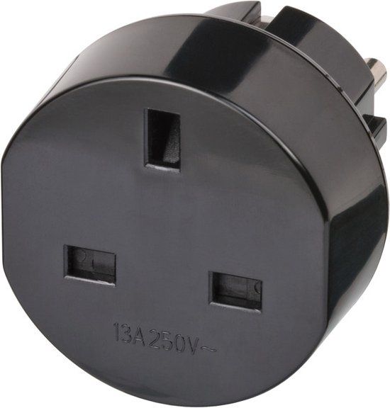 Brennenstuhl Travel Adapter GB/earthed - Black