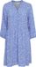 b.young BYMMJOELLA VNECK DRESS 2 Dames Jurk Blauw Dierenprint Viscose A-lijn V-hals Driekwart mouw Knopen