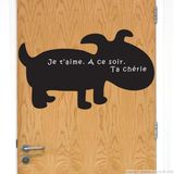 Ambiance Sticker Schoolbordsticker - uitwisbare zelfklevende muurstickers - HOND - 70x110cm