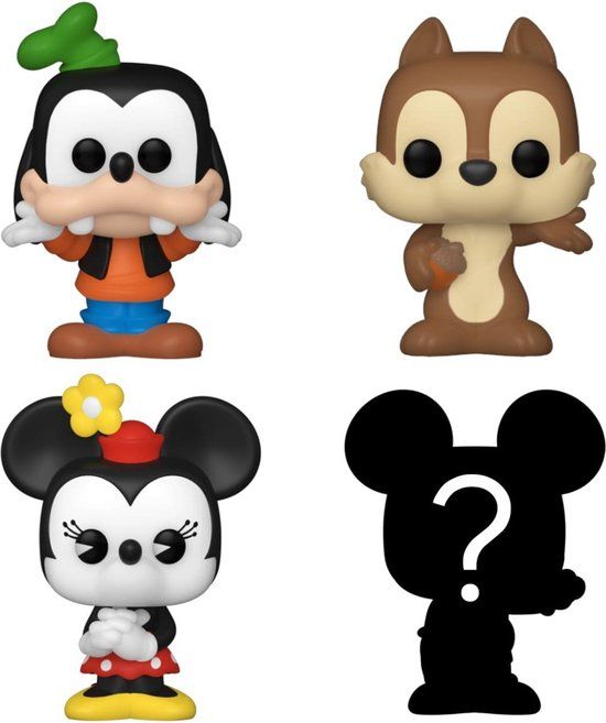Funko Bitty Pop! Disney Classics 4 Pack Goofy, Chip, Minnie Mouse and Mystery