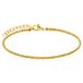 Lucardi - Dames Stalen goldplated armband gedraaid - Armband - Staal - Goudkleurig - 20 cm