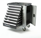 Merkloos Gereedschapswagen werkplaatswagen rolwagen - 8 laden - Zwart en grijs - 765 x 455 x 950 mm
