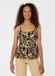 Ragwear Top Bonisa zand / zwart print mouwloos - maat L