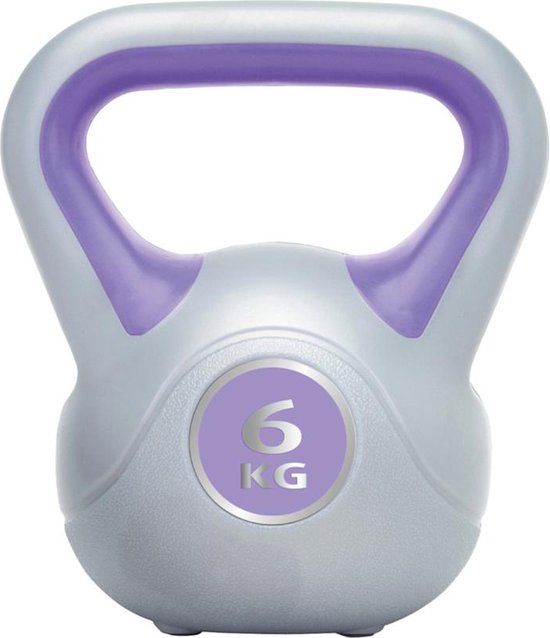 Urban Fitness Vinyl Kettlebell Paars - 6kg