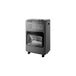 Gasfornuis van keramiek, gehard, zwart, 3800 W, klasse A, 3 niveaus, wielen en handgreep