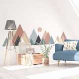 Ambiance Sticker Muurstickers - Decoratie voor slaapkamer/woonkamer - Gigantische muursticker van het Scandinavische gebergte Columbana - 80x120cm