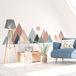 Ambiance Sticker Muurstickers - Decoratie voor slaapkamer/woonkamer - Gigantische muursticker van het Scandinavische gebergte Columbana - 80x120cm