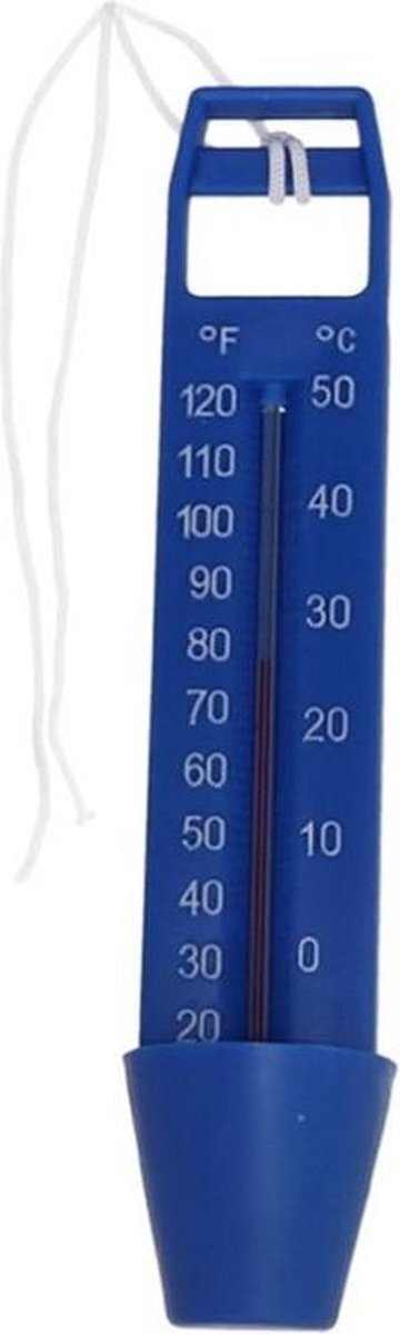 Gerimport Zwembad thermometer blauw 16 cm