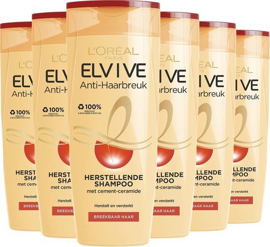 L'Oréal Paris Elvive Anti-Haarbreuk Shampoo Voordeelverpakking (6 x 250ml)