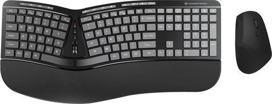 Conceptronic ORAZIO02US Toetsenbord en Muis Set - RF Draadloos - QWERTY Amerikaans Engels - Zwart