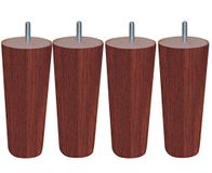 Margot Cottage conisch 4 stuks poten voor lattenbodem 5,5 x 5,5 x 18 cm, hout, mahonie