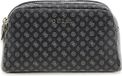 GUESS Utensil zak Double Zip Coal Logo Multi Zwart