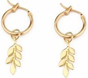 LGT JWLS LGT Jewels Damesoorbellen met Goudkleurig Blad