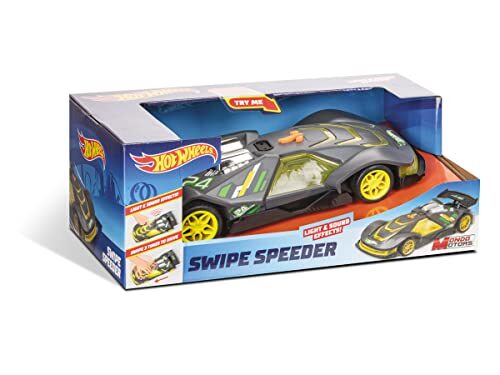 Mondo -51222 Motors-Hot Wheels Speed Swipe Cyber Speeder-koppelingsmachine voor kinderen, lichten en geluid, 51222, meerkleurig, 51222