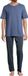 Schiesser Heren pyjama Night & Home blauw gestreept korte mouw katoen XXL