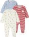 Vertbaudet Set van 3 babyslaappakjes voor pasgeboren in fluweel / velours