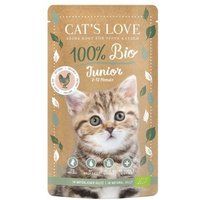 CAT'S LOVE biologisch natvoer junior in gelei Gevogelte 12x100 g