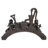 Spetebo Porte-tuyau mural en fonte, 29 x 18,5 x 14 cm, support mural en métal antique