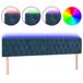 VidaXL Hoofdbord LED 180x7x78/88 cm Fluweel Donkerblauw
