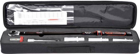 KS Tools 516.1905 1/2" ERGOTORQUEprecision Momentsleutelset met draaiknop - 20-200Nm
