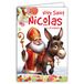 68-1336 Vive 68-1336 Kaart met envelop, Vive Sinterklaas met grijze ezel, 6 december, goed feest van schoolkinderen, wijze kinderen, zoals afbeeldingen om te verzamelen voor jongens en meisjes, bombons, gemaakt in Frankrijk