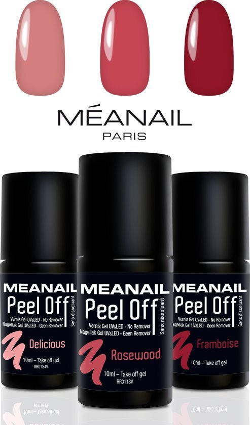 MEANAILÂ®PARIS Gel Nagellak - MEANAILÂ®Peel Off - Delicious - Rosewood - Framboise