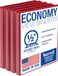 Samsill Economy 0,5 Inch 3 Ring Binder, Gemaakt in de VS, Ronde Ring Binder, Aanpasbare Clear View Cover, Rood, 4 Pack (MP48517)