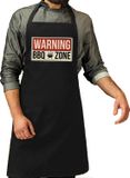 Bellatio Decorations Warning BBQ Zone Schort