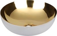 Differnz Shine waskom 40x40x13.5cm keramiek goud/wit