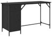 vidaXL Bureau, noir, aspect chêne, 131 x 48 x 75 cm