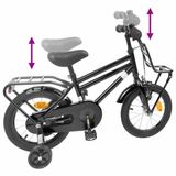 vidaXL Kinderfiets 14 Inch Zwart