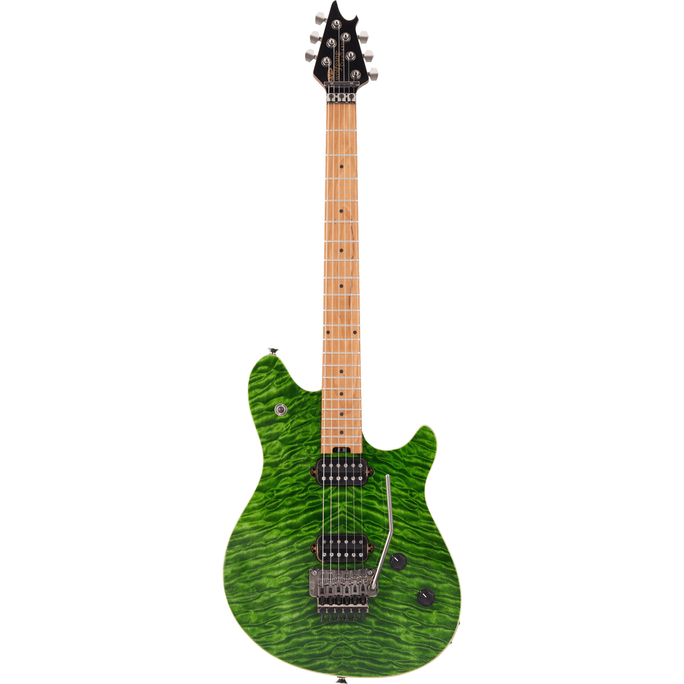 EVH Wolfgang Standard QM Baked Maple Transparent Green