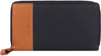 Greenburry Nappa Portemonnee RFID-bescherming Leer 19.5 cm - Dames - Horizontaal - navy blue-tan