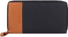 Greenburry Nappa Portemonnee RFID-bescherming Leer 19.5 cm - Dames - Horizontaal - navy blue-tan