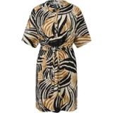 s.Oliver Gestructureerde jersey jurk met riem en knoopsluiting