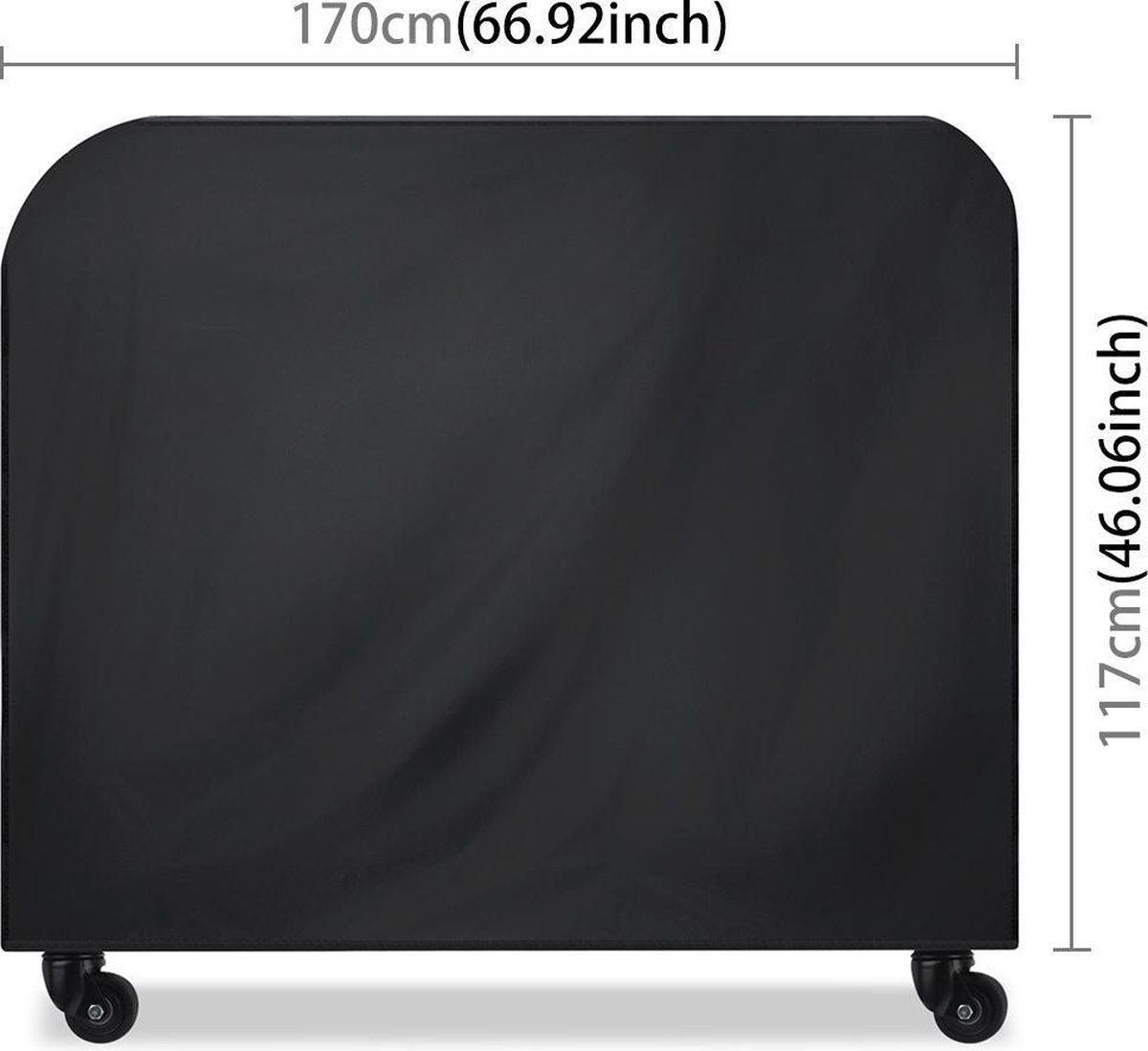 BBQMAXX Universele BBQ hoes L - Barbecue Grill Hoes Cover - Afdekhoes - Zwart (Maat:...)