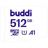 Buddi carte mémoire MicroSDXC avec adaptateur carte SD 512 Go blanc