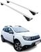 Dacia Porte-bagages, supports de base pour Dacia Duster mk3, années modèles 2024-2025, capacité de charge 75 kg, métal, argent, 2 pièces
