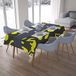 Bonamaison Tafelkleed, Anti-Mold, Sneldrogend, Waterdicht, 100% Polyester Tafellaken, Neon Geel, Rook, 140 x 200 Cm