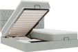vidaXL - Ottoman bed met matrassen 160x200cm fluweel lichtgrijs