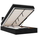VidaXL Ottoman Bed with Mattress and LEDs 100x200 cm Velvet Black
