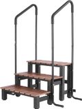 VEVOR Badkuiptrap Zwembadtrap 3-Trede Rv-Trap, 640,08 mm Brede Buitentrap voor Bovengrondse/Opblaasbare Zwembaden met Een Draagvermogen van 249,48 Kg, Veelzijdig voor Veranda's En Patio's