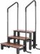 VEVOR Badkuiptrap Zwembadtrap 3-Trede Rv-Trap, 640,08 mm Brede Buitentrap voor Bovengrondse/Opblaasbare Zwembaden met Een Draagvermogen van 249,48 Kg, Veelzijdig voor Veranda's En Patio's