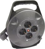 Bachmann geaarde haspel 4-voudig AC230V kabel, 10m