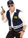 Widmann Kostuum FBI Zwart Vest Met Cap Volwassen XL Carnaval kostuum Verkleedkleding