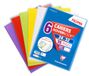 Clairefontaine 989401C Un lot de 6 Cahiers Agrafés Koverbook 24x32 cm - 96 Pages Seyès 90 g - Couverture Polypro - Couleurs assorties
