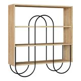 WELL HOME MOBILIARIO & DECORACIÓN Eiken meubels met 100% melamine gecoate spaanplaat, bruin, 96 x 99 x 25,5