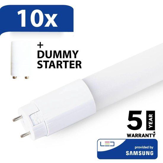 HOFTRONIC 10x LED TL Buis 150cm - T8 G13 Fitting - 24 Watt 2640 lumen - 3000K warm wit - Vervangt 58 Watt